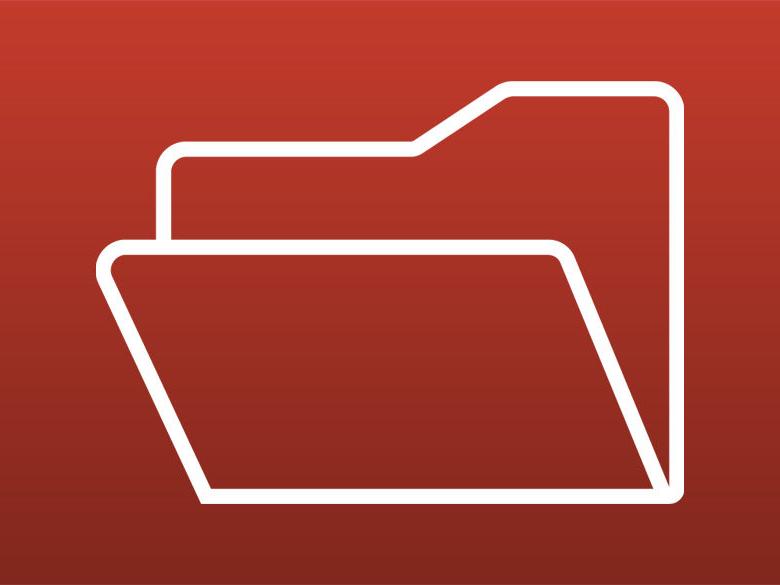 Red folder graphic